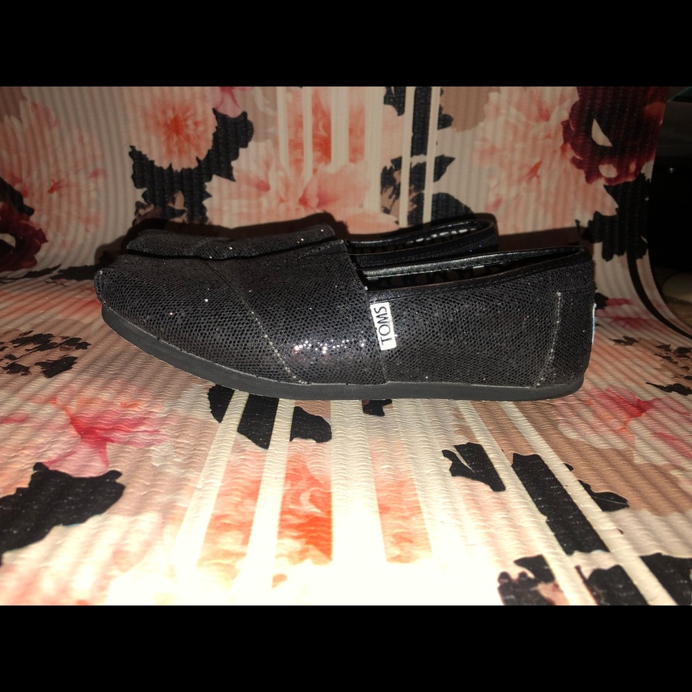 Black Sparkly Toms